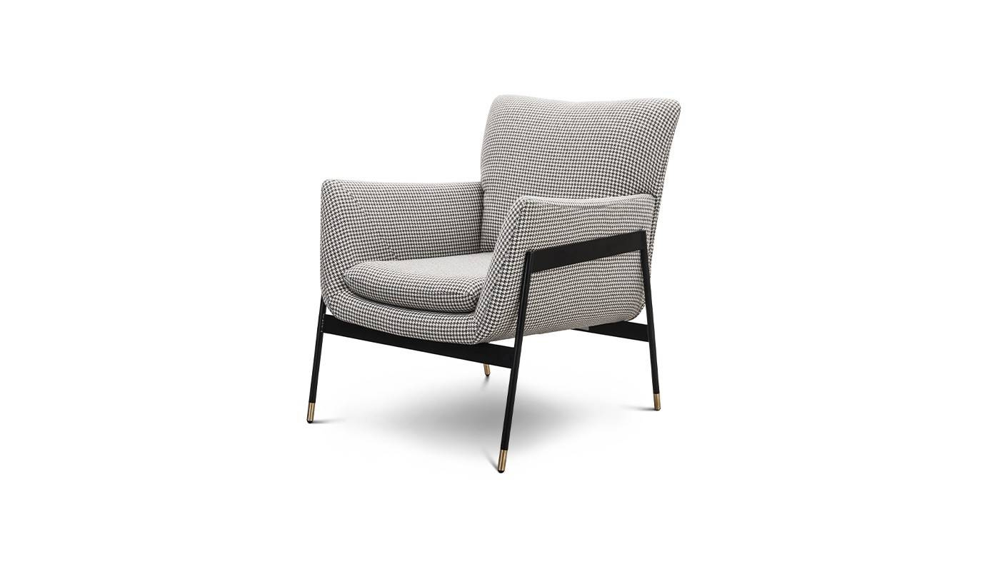 Nordic Line :: Leah upholstered armchair, gray, width 69 cm