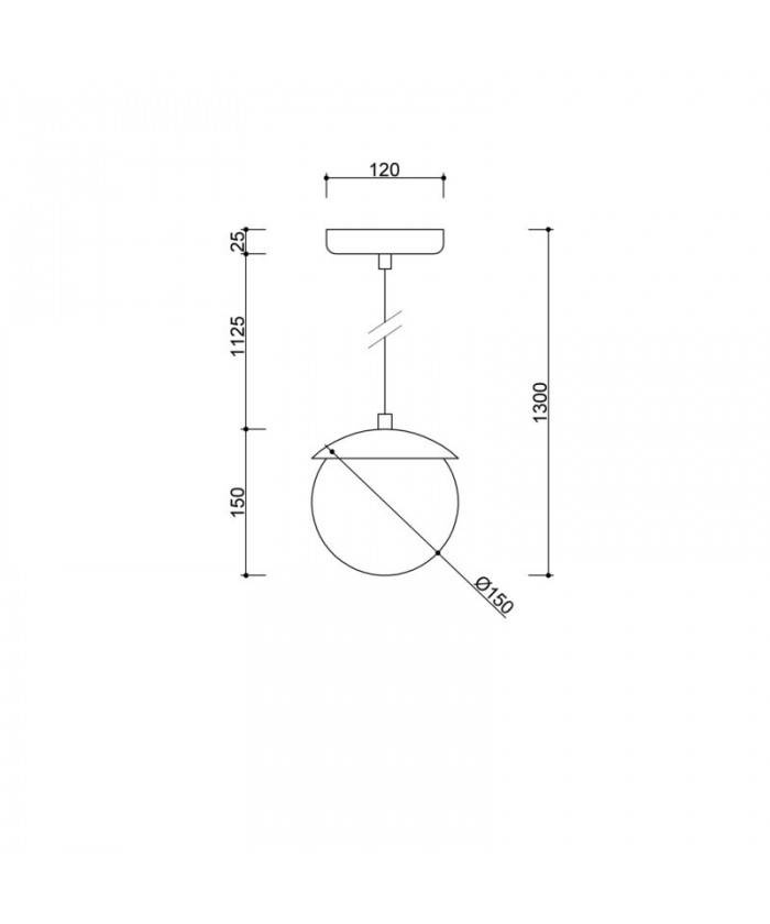 Ummo :: Kuul F hanging lamp, burgundy, diameter 15 cm