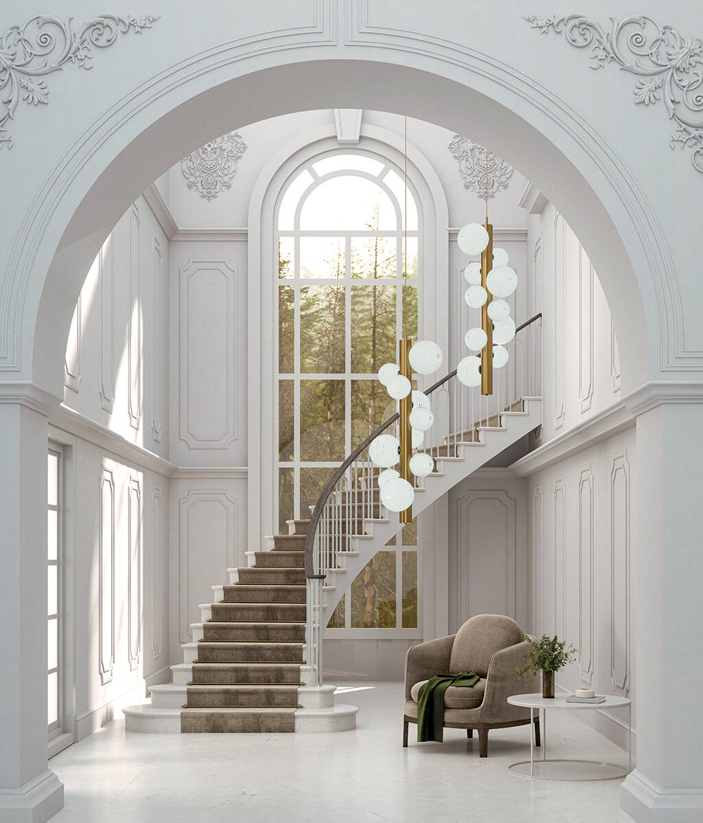 Aromas :: Lera hanging lamp, width 120 cm, black