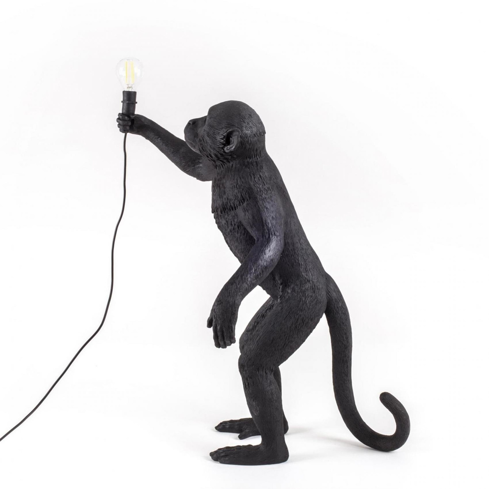 Seletti :: Lampa stołowa Monkey Standing Outdoor czarna