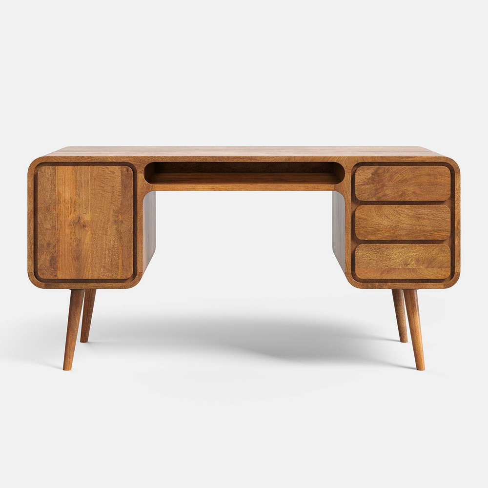 TABLE4U :: Julian Holzschreibtisch, Breite 150 cm, Bernsteinfarbe