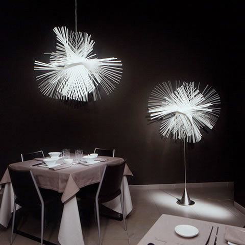 Lzf :: Hängelampe aus Holz Mini Mikado Durchmesser 70 cm weiß