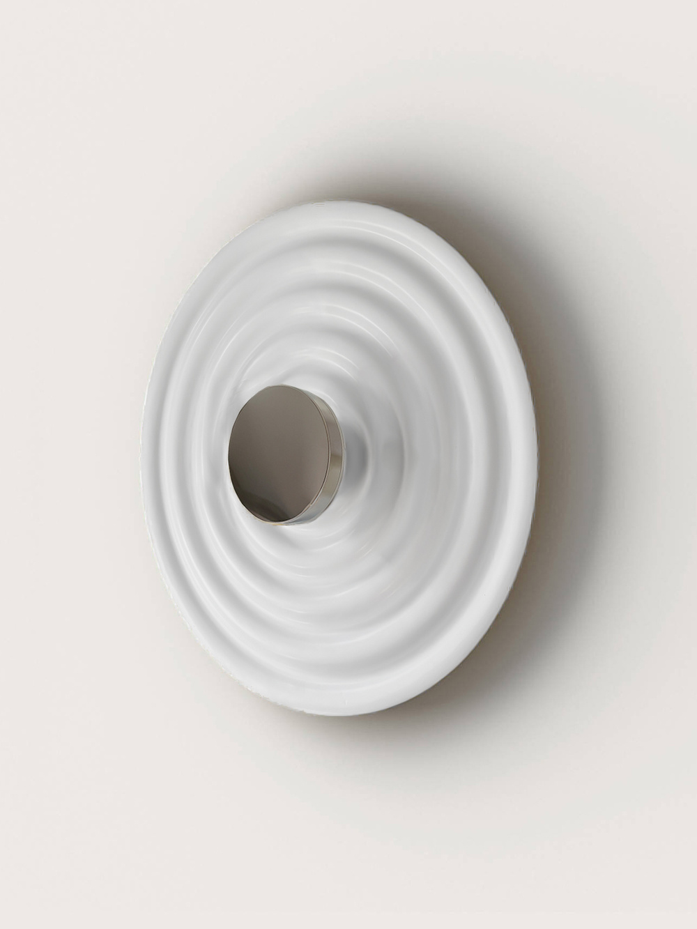 Aromas :: Rang wall lamp, diameter 50 cm, white / metal chrome