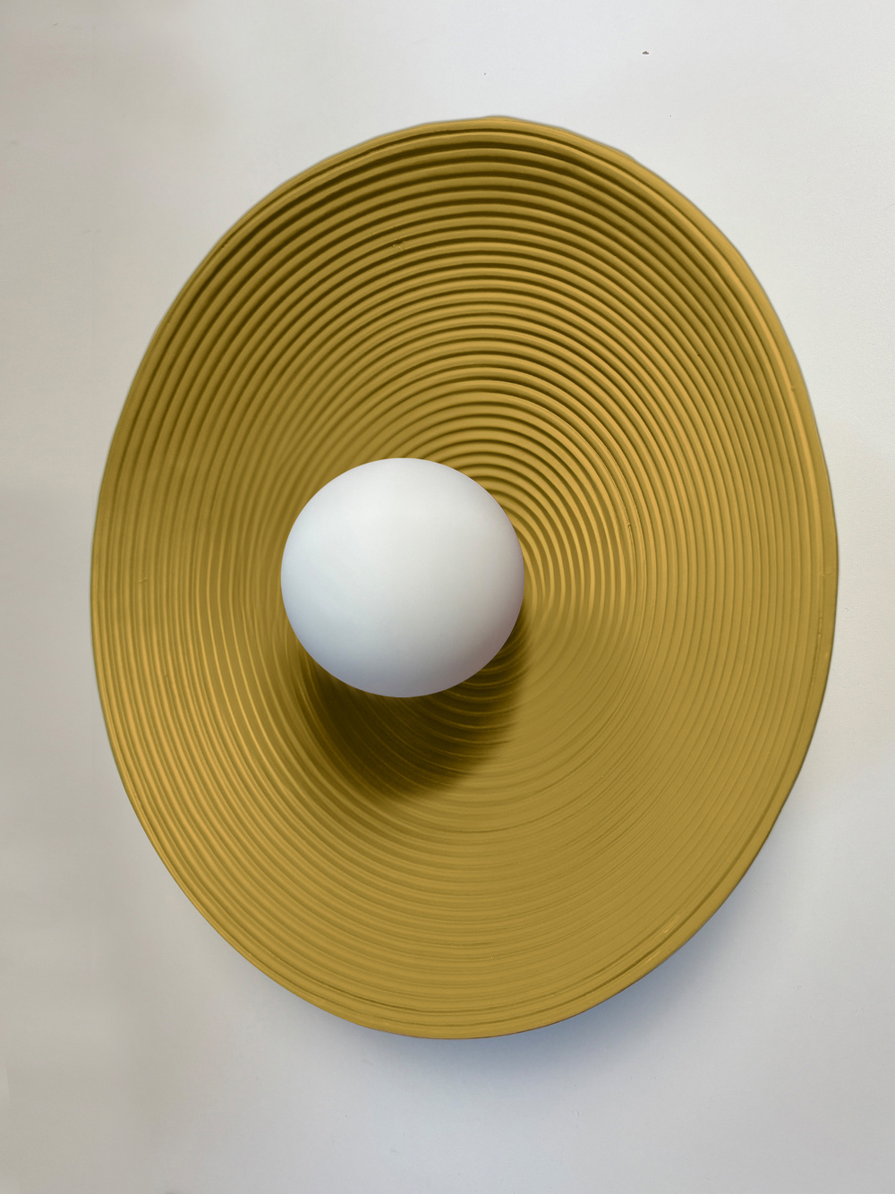 Aromas ::  Wandleuchte / Wandleuchter Anza, Durchmesser 30 cm, transparenter Alabaster / schwarzer Marmor