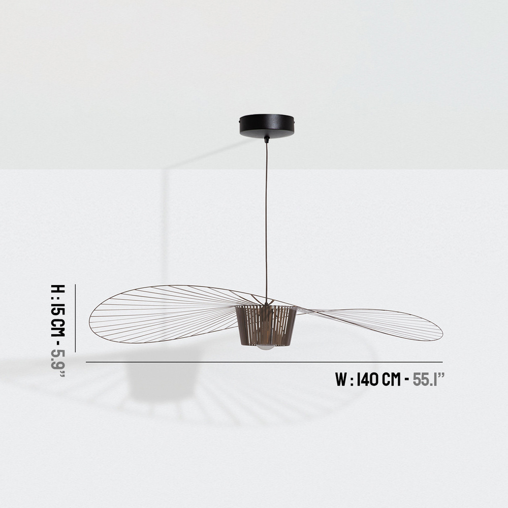 Petite Friture :: Lampa wisząca Vertigo Small brązowa śr. 110 cm