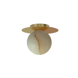 Robin :: Royal Disc ceiling lamp, alabaster gold, diameter 15 cm