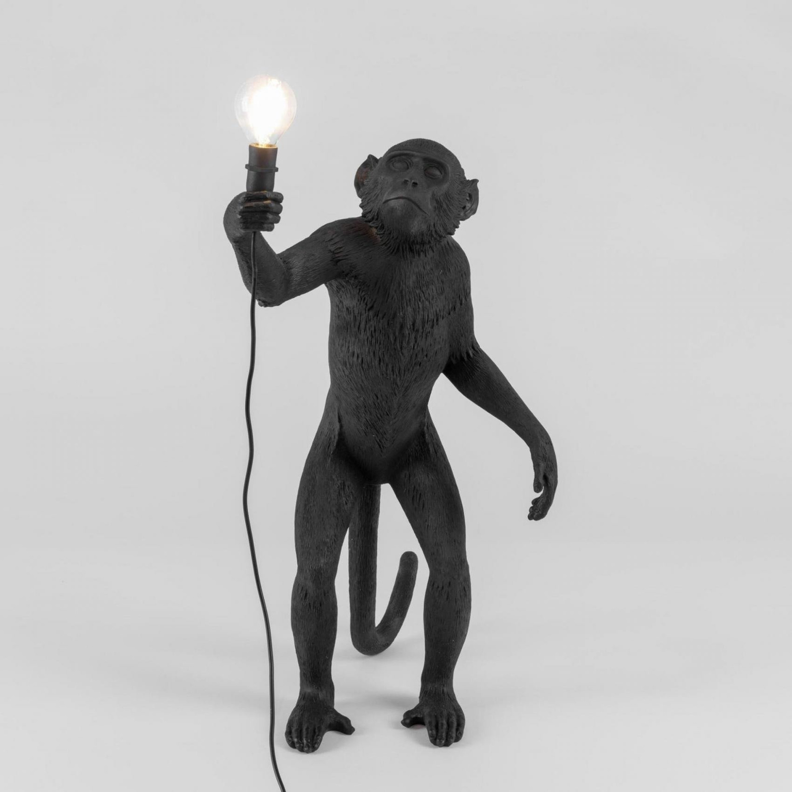 Seletti :: Lampa stołowa Monkey Standing Outdoor czarna