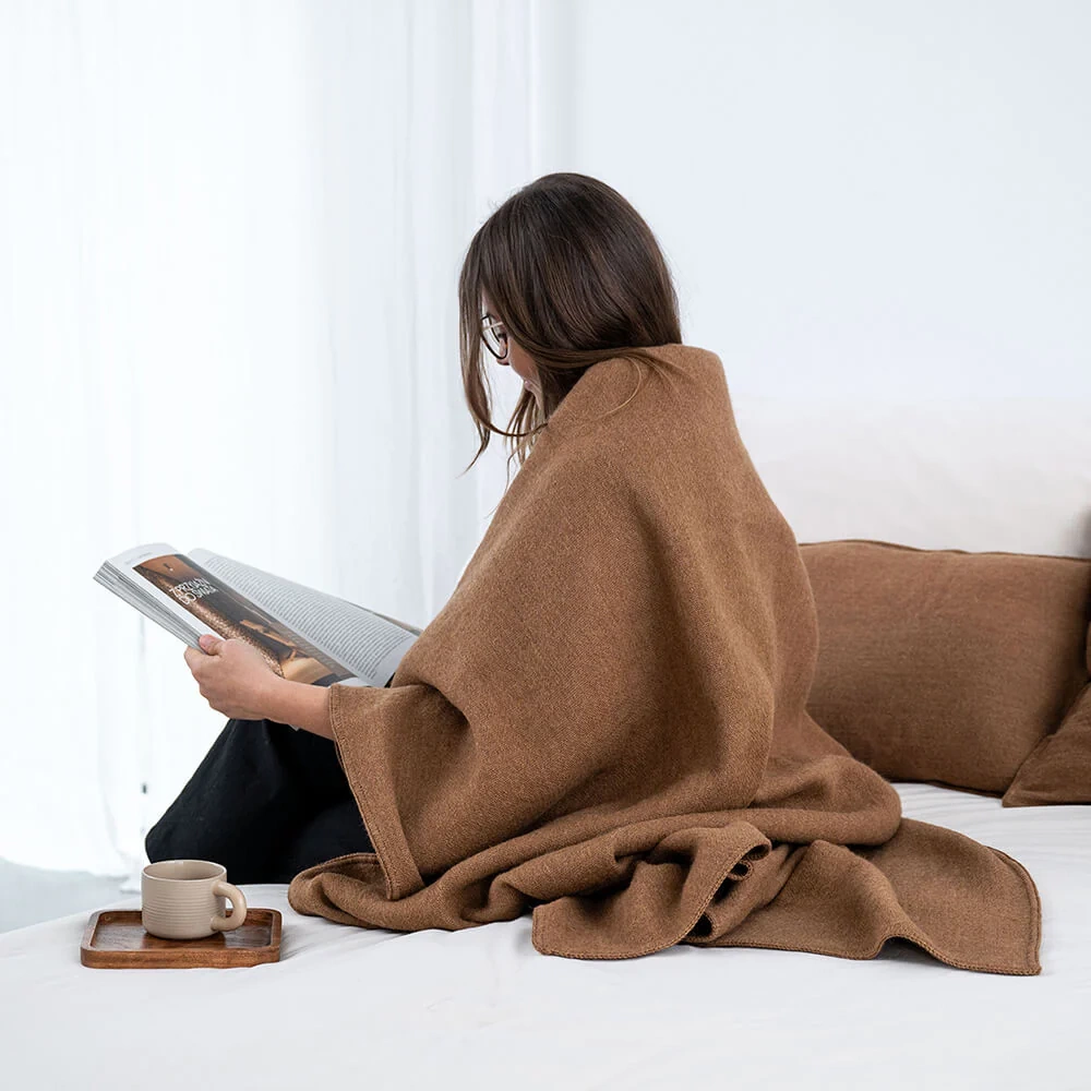 Moyha :: Pled z wełny orzechowy 180x240 cm