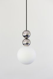 LOFTLIGHT :: Lampa wisząca Bola Bola 2 srebrna wys. 18 cm