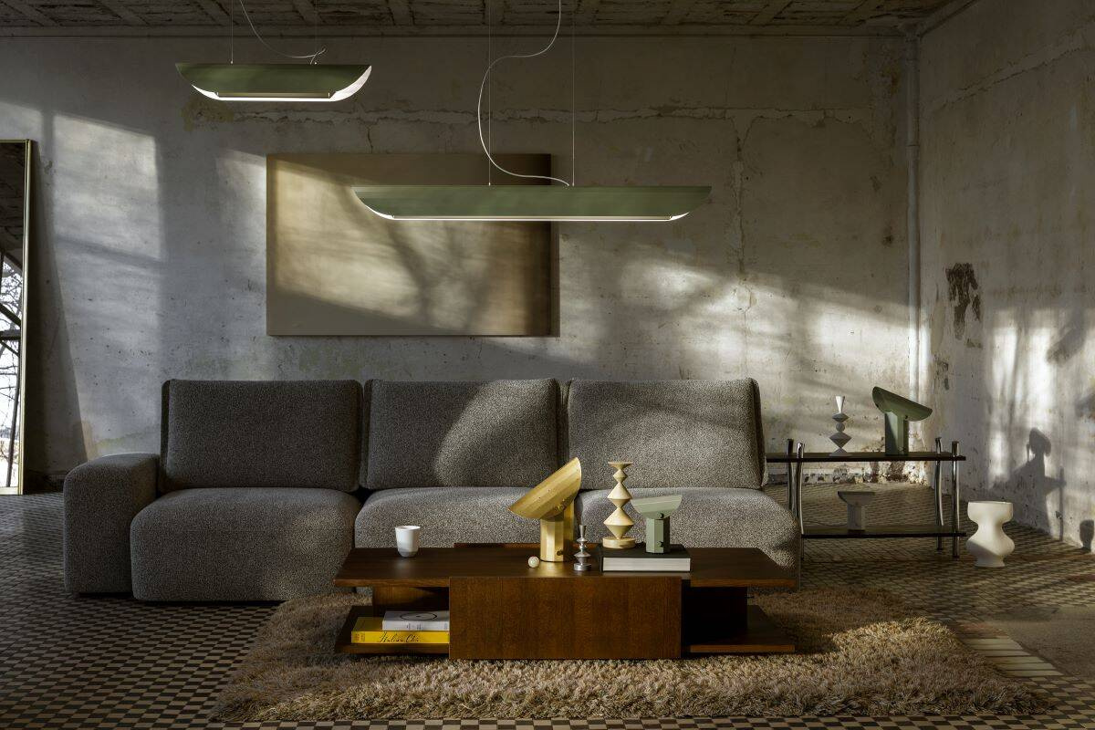 Kaspa :: Apolin portable lamp, height 18 cm, sage green