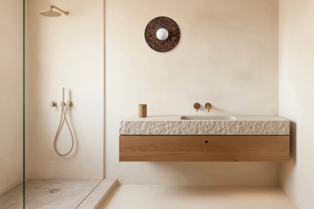 Kaspa :: Lampa ścienna / kinkiet Legra szer. 30 cm ciemnobrązowa IP44