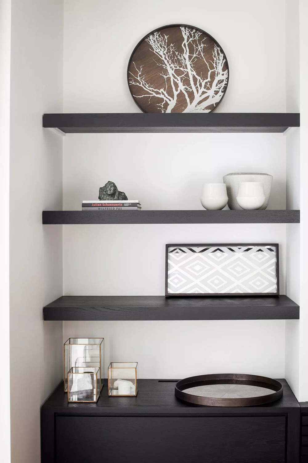 Ethnicraft :: Tablett aus Holz Raspberry Composition Größe L braun