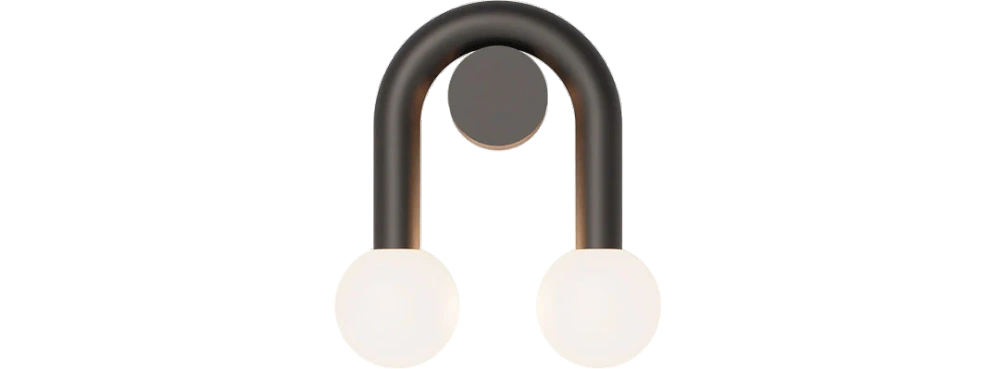 Robin :: Lampa ścienna / kinkiet Rigoberta Direct Super Curved czarna szer. 26 cm