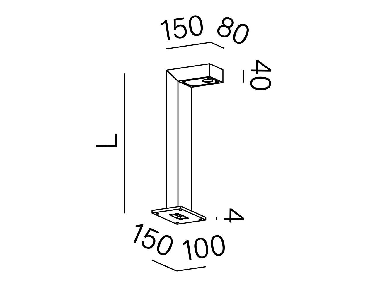 AQForm :: Slup outdoor lamp, black, height 60 cm