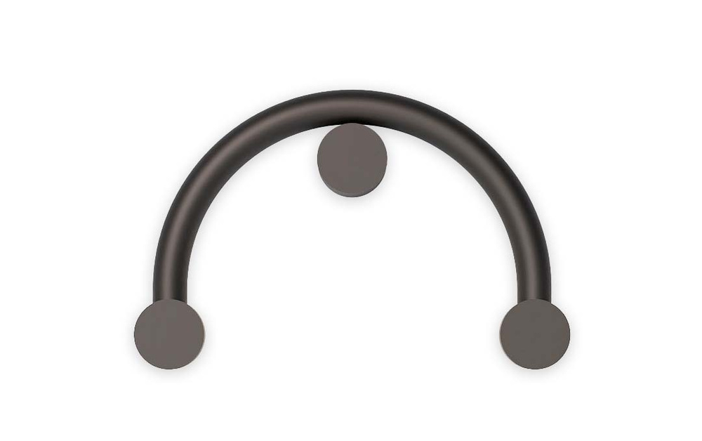 Robin :: Rigoberta Indirect Curved black wall lamp, width 50 cm