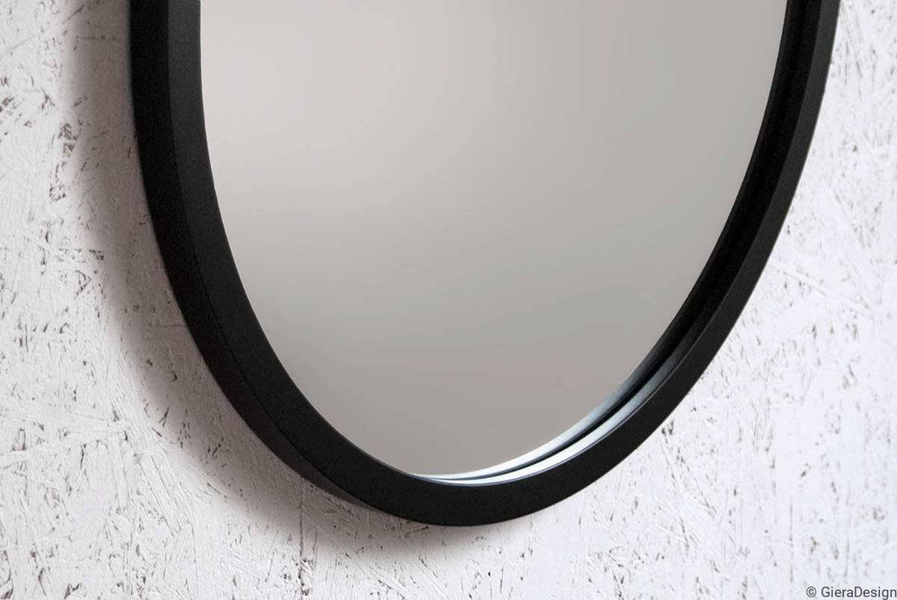 GieraDesign :: Lustro ścienne Ambient owalne szerokie czarne 50x70 cm
