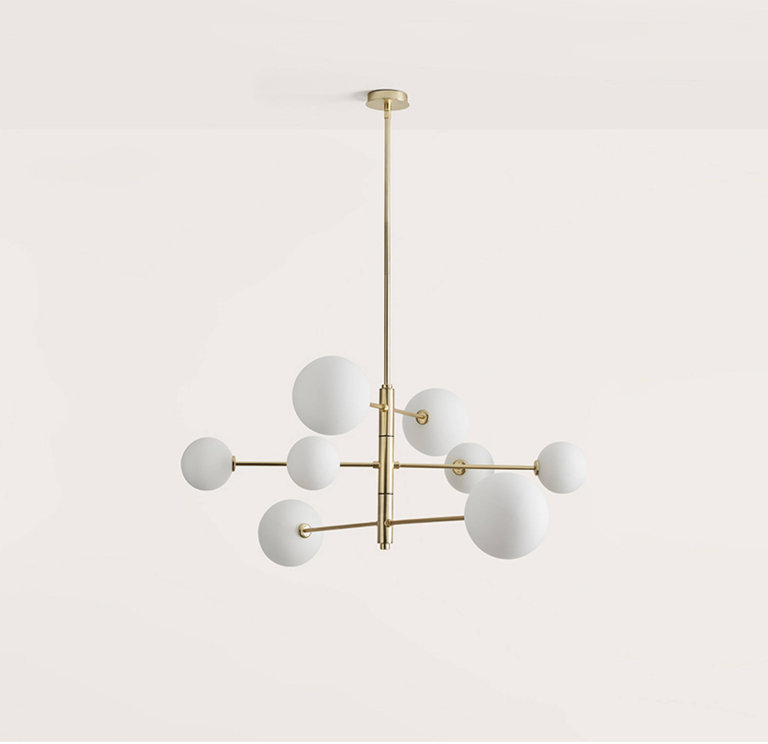 Aromas :: Atom hanging lamp, width 140 cm, gold