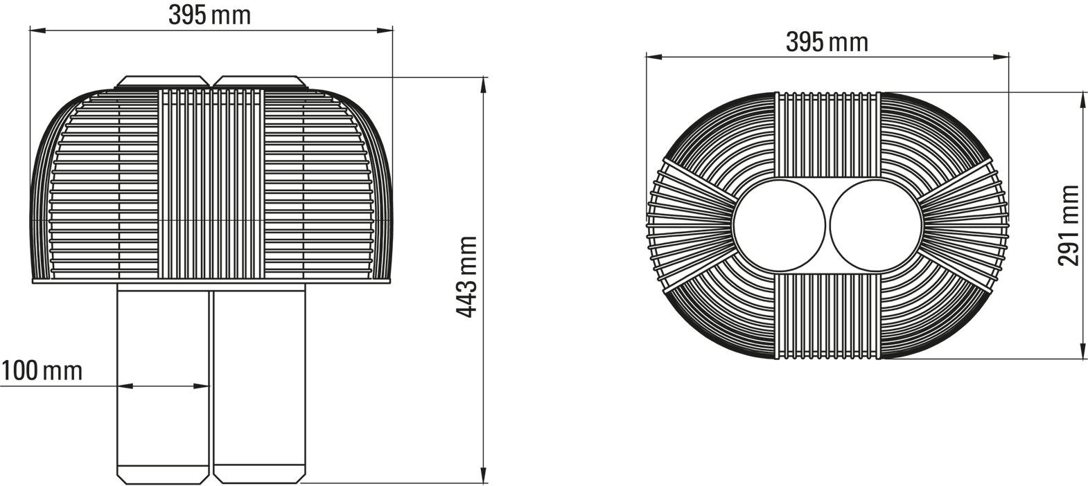 DCW:: Yasuke table lamp black height 44.3 cm