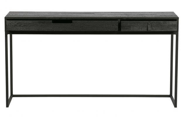 Woood :: Schreibtisch aus Holz Silas Asche Breite 140 cm schwarz