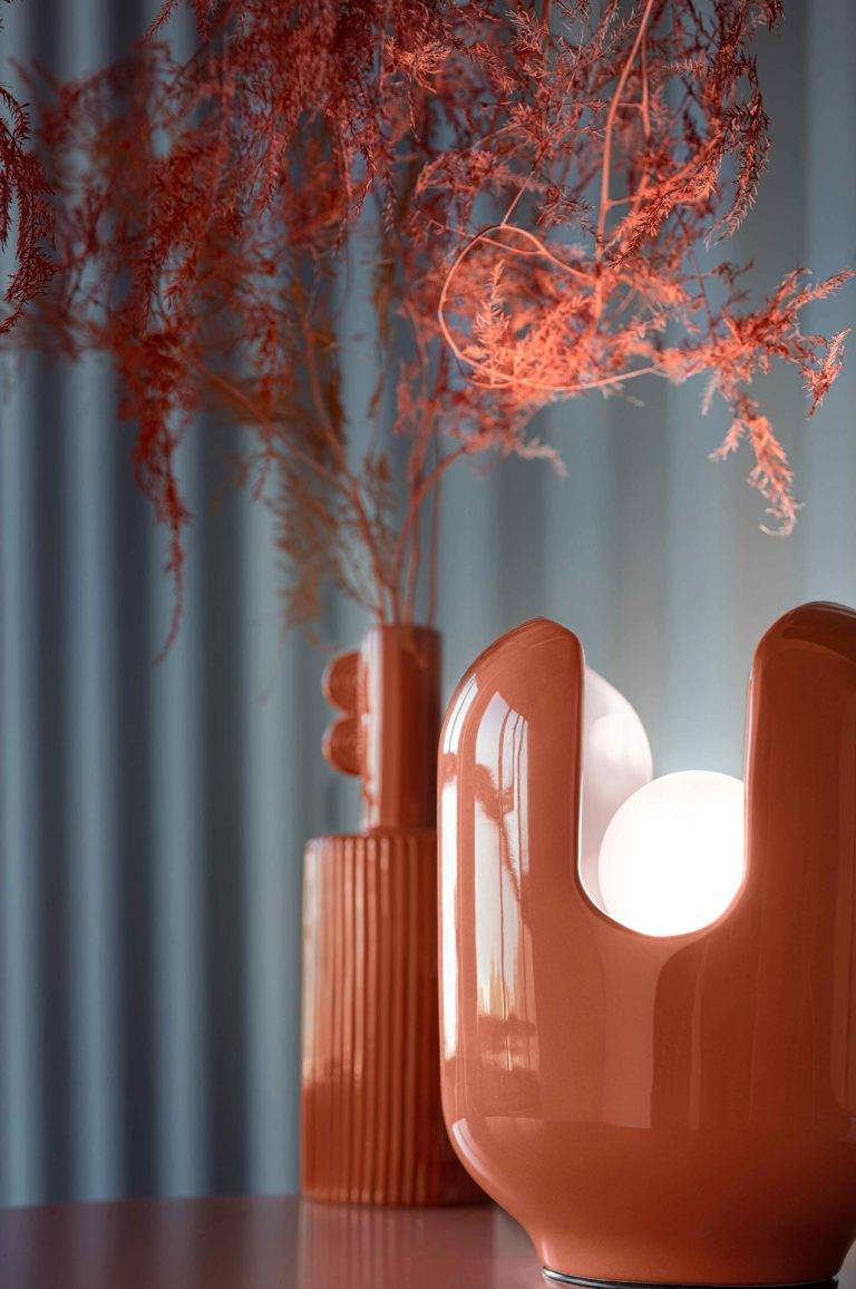 Ferroluce :: Batucada table lamp, sage, height 20 cm