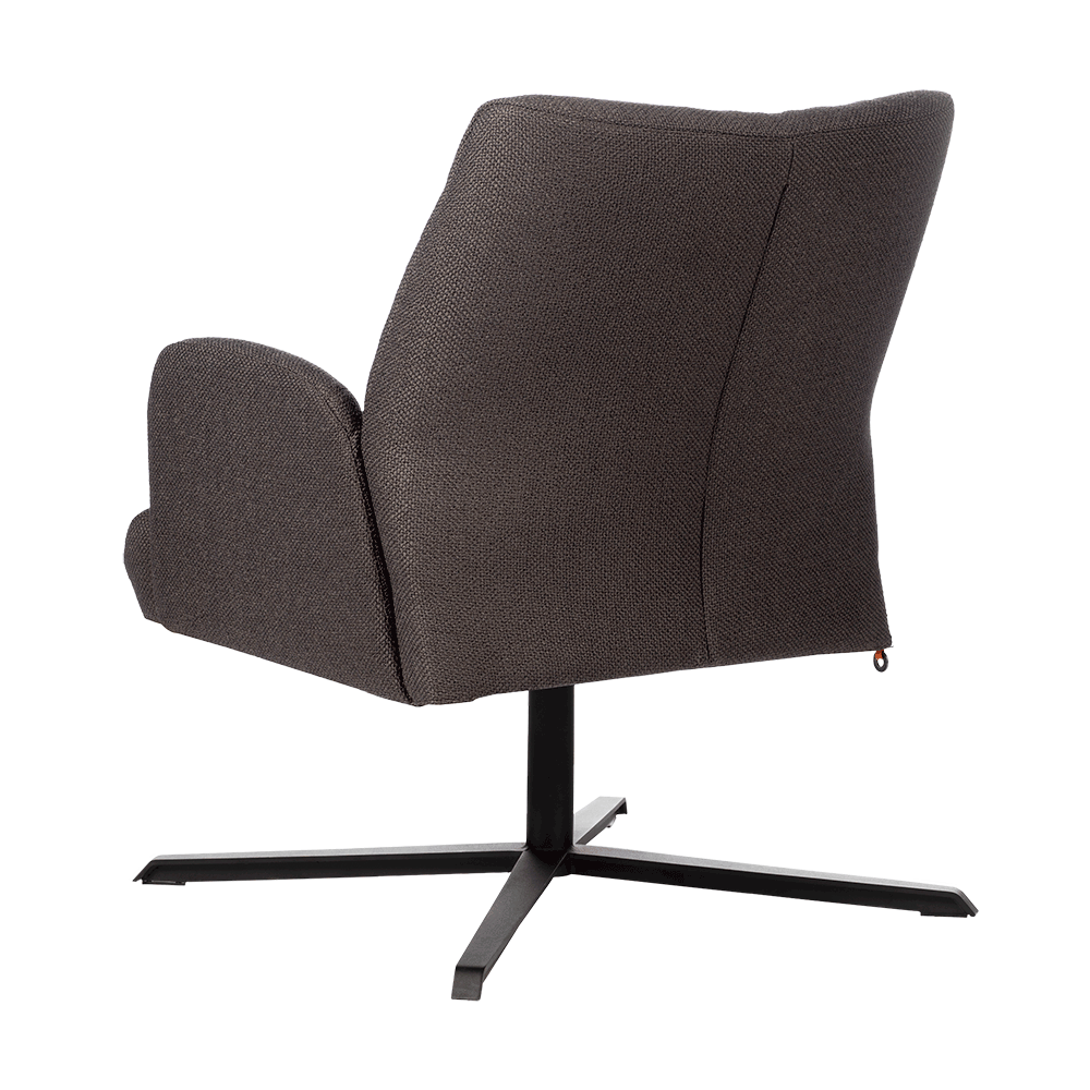 Mobitec :: Enora C06 dark gray swivel chair with armrests, width 69 cm, metal base