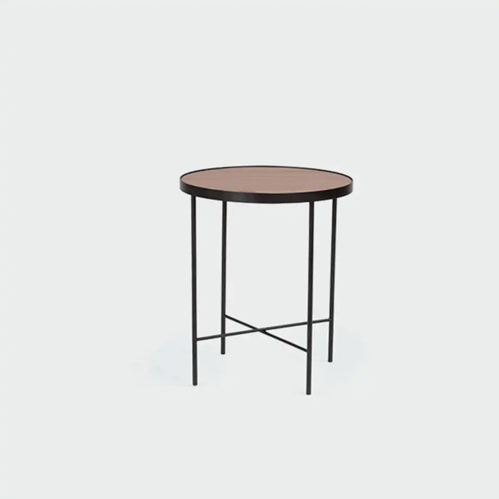 Nordifra :: Couchtisch aus Metall Tre 430 Amerikanische Walnuss Größe M schwarz