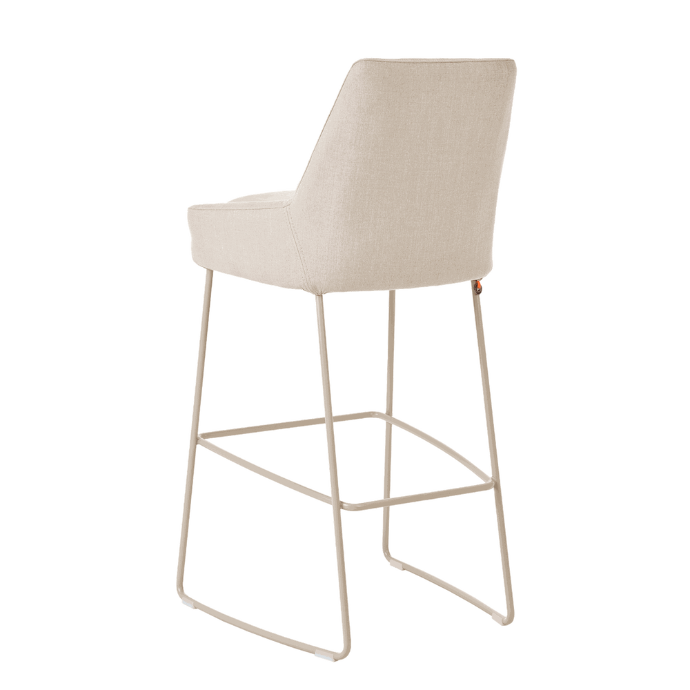Mobitec :: Saga C13 upholstered bar stool / stool, height 114 cm, gray, metal legs