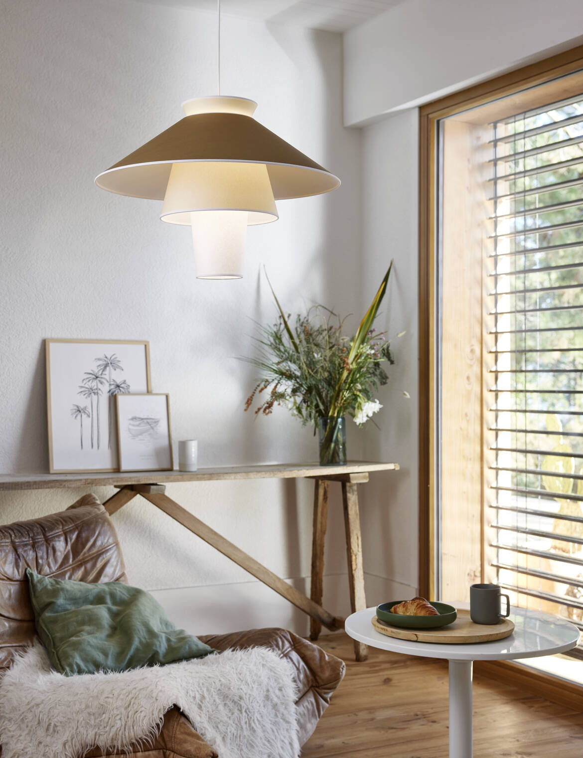 Marktset :: Hängelampe Ruche, Durchmesser 58 cm, braun, Größe L