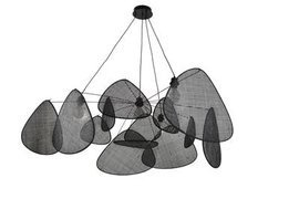 Market Set :: Hanging lamp Screen XXL black W: 150 cm
