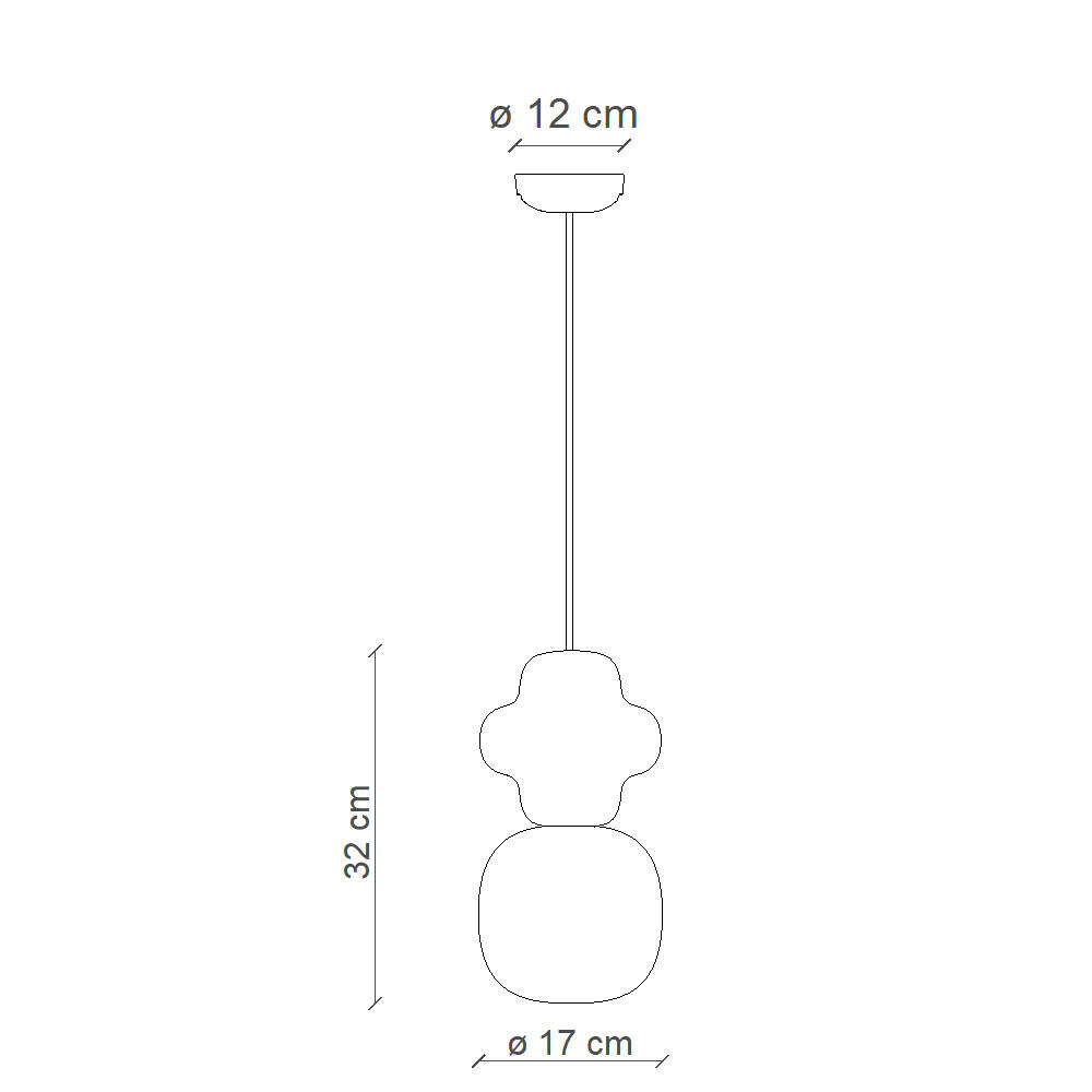 Ferroluce :: Copacabana pendant lamp, diameter 17 cm, ceramic, sage
