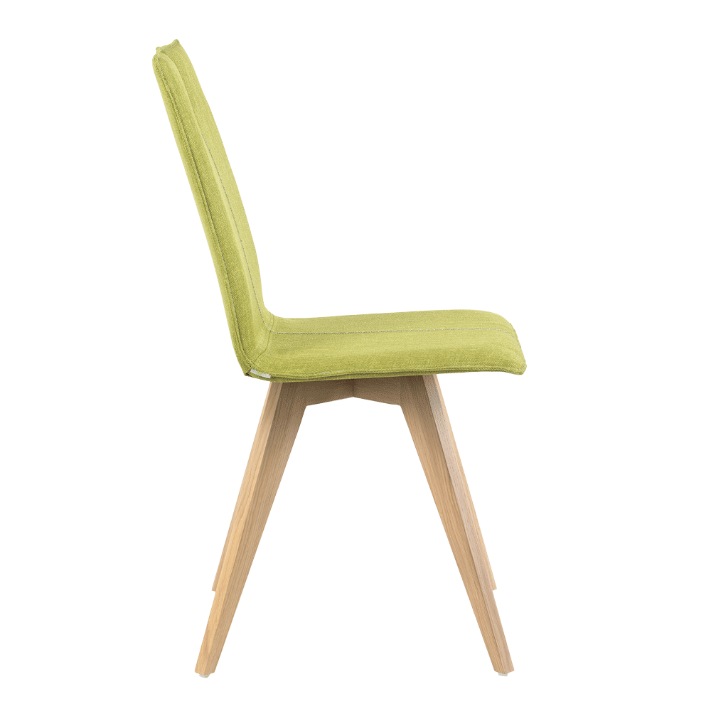 Mobitec :: Upholstered chair Mood 31 green, width cm, wooden legs