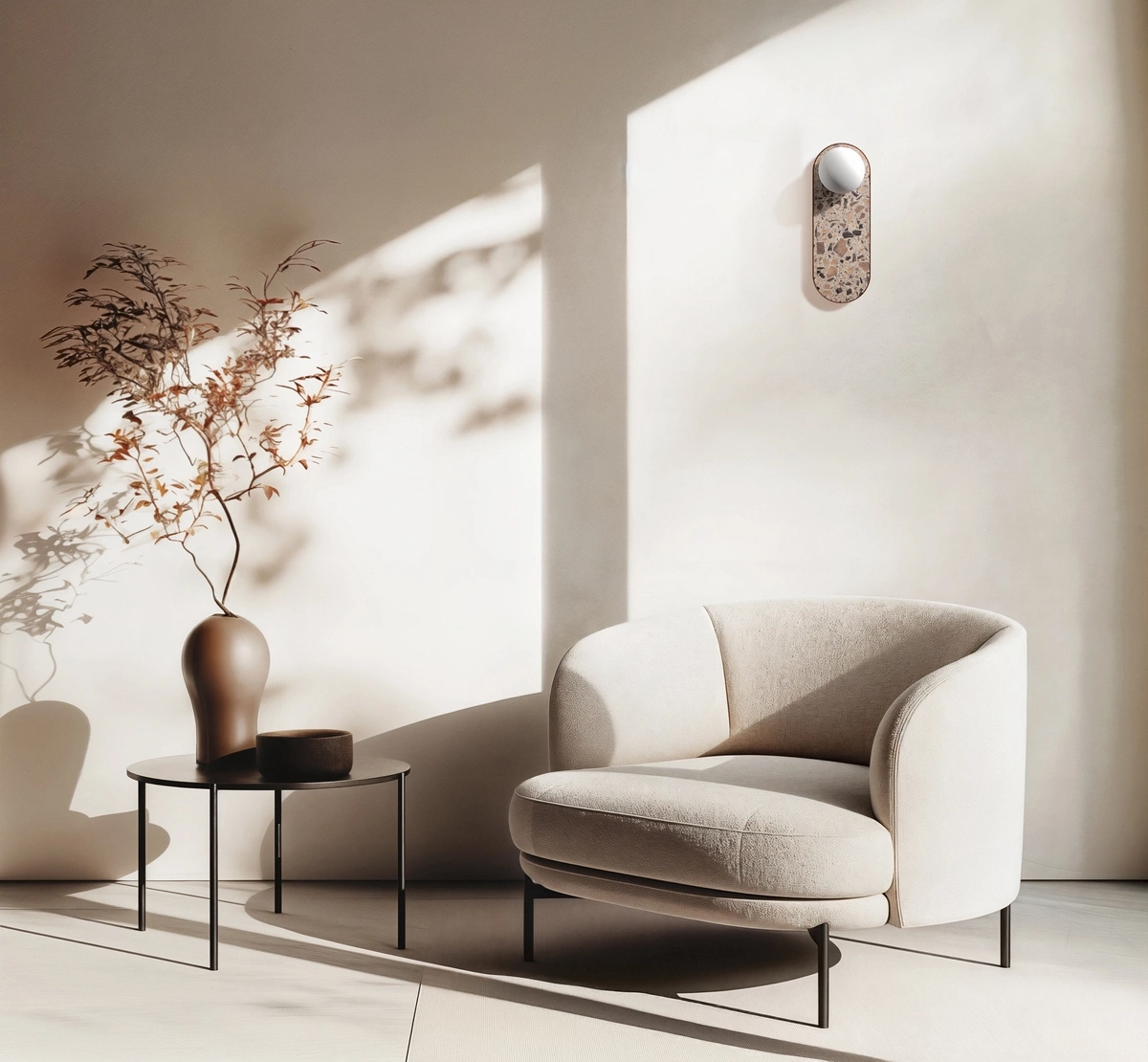 Kaspa :: Lampa ścienna / kinkiet Legra owal szer. 13 cm terakota IP44