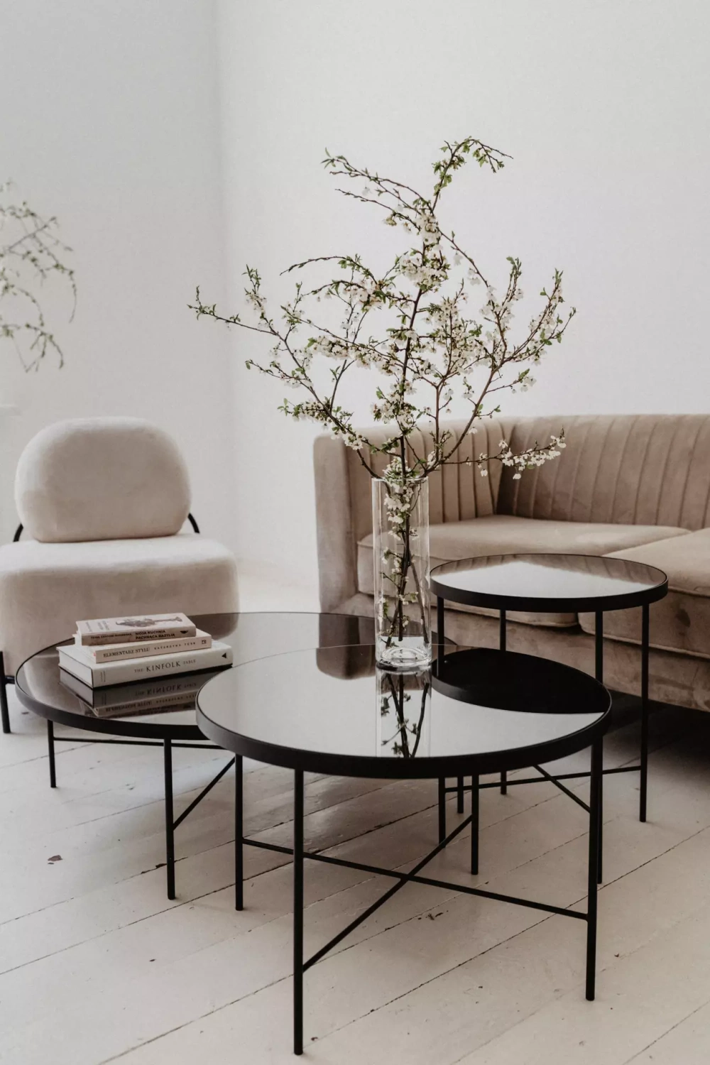 NORDIFRA :: Coffee table Tre black dia. 60 cm