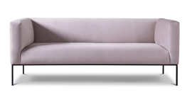 Nordic Line :: Upholstered sofa Block pink 195x76x79 cm