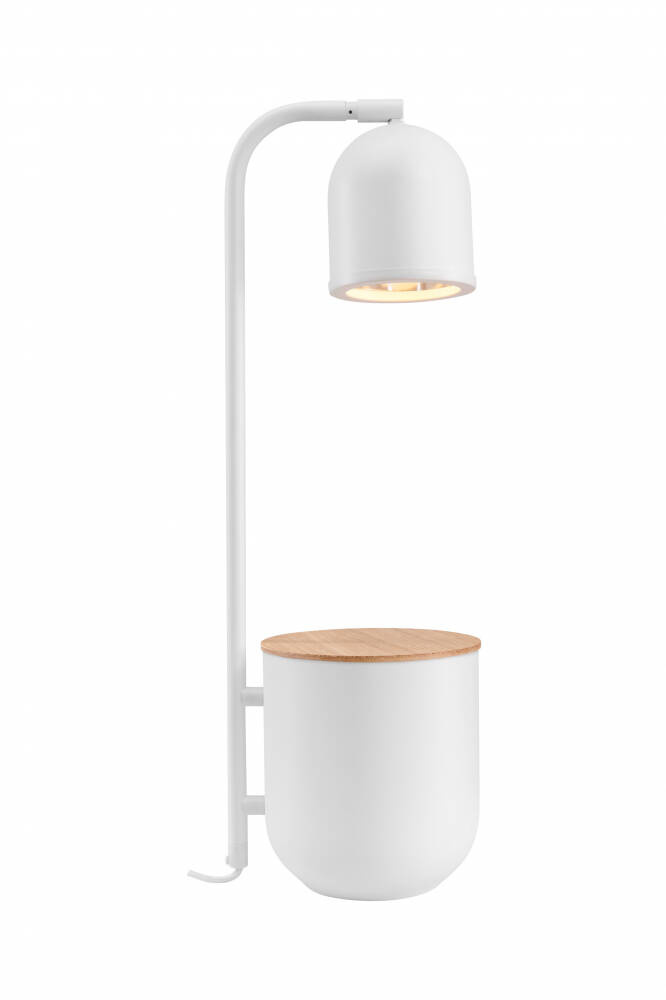 Kaspa :: Botanica Holz Tischlampe Weiß