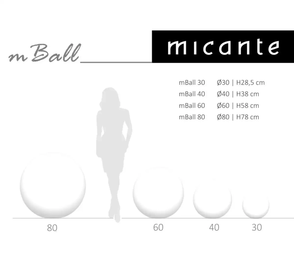 Micante :: Stehlampe aus Plastik mBall Durchmesser 40 (äußere) weiß 3000K 