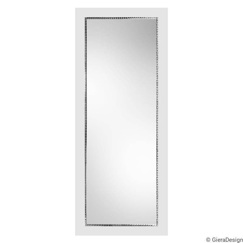 GieraDesign :: Mirror in the hallway Bracelet SQ II rectangular White 55x150 cm