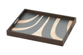 Ethnicraft :: Tablett aus Holz Slate Curves Größe L multi gelöscht