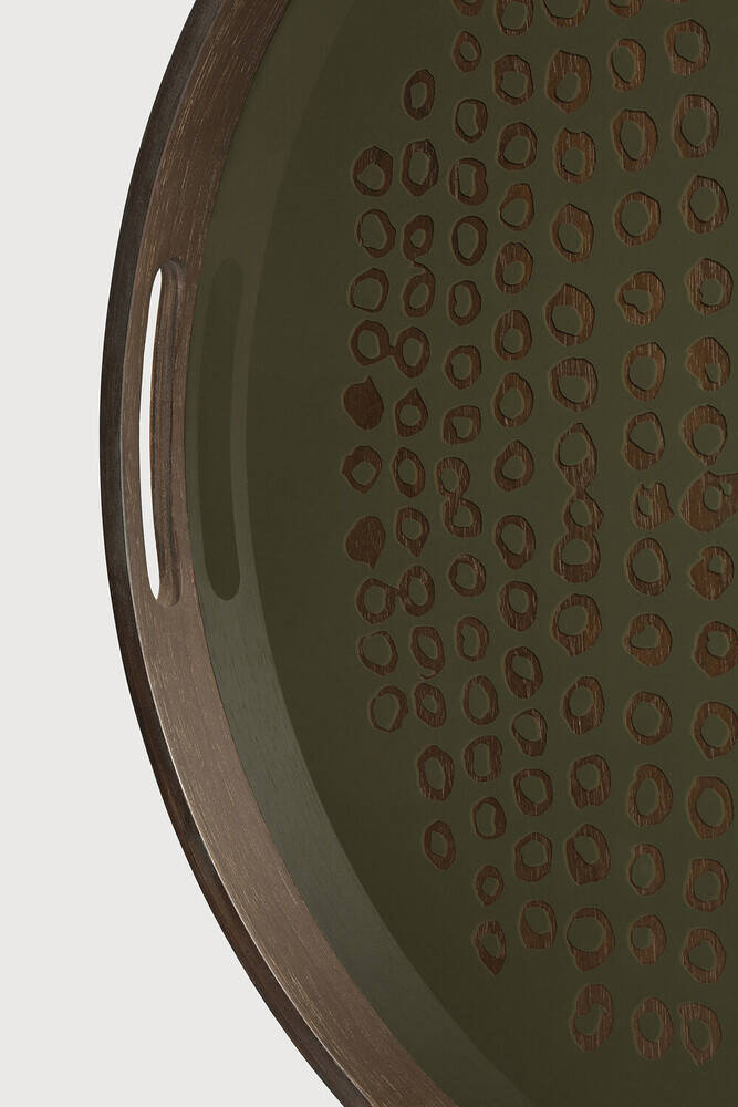 Ethnicraft :: Second Nature round tray, diameter 48 cm, size S, green