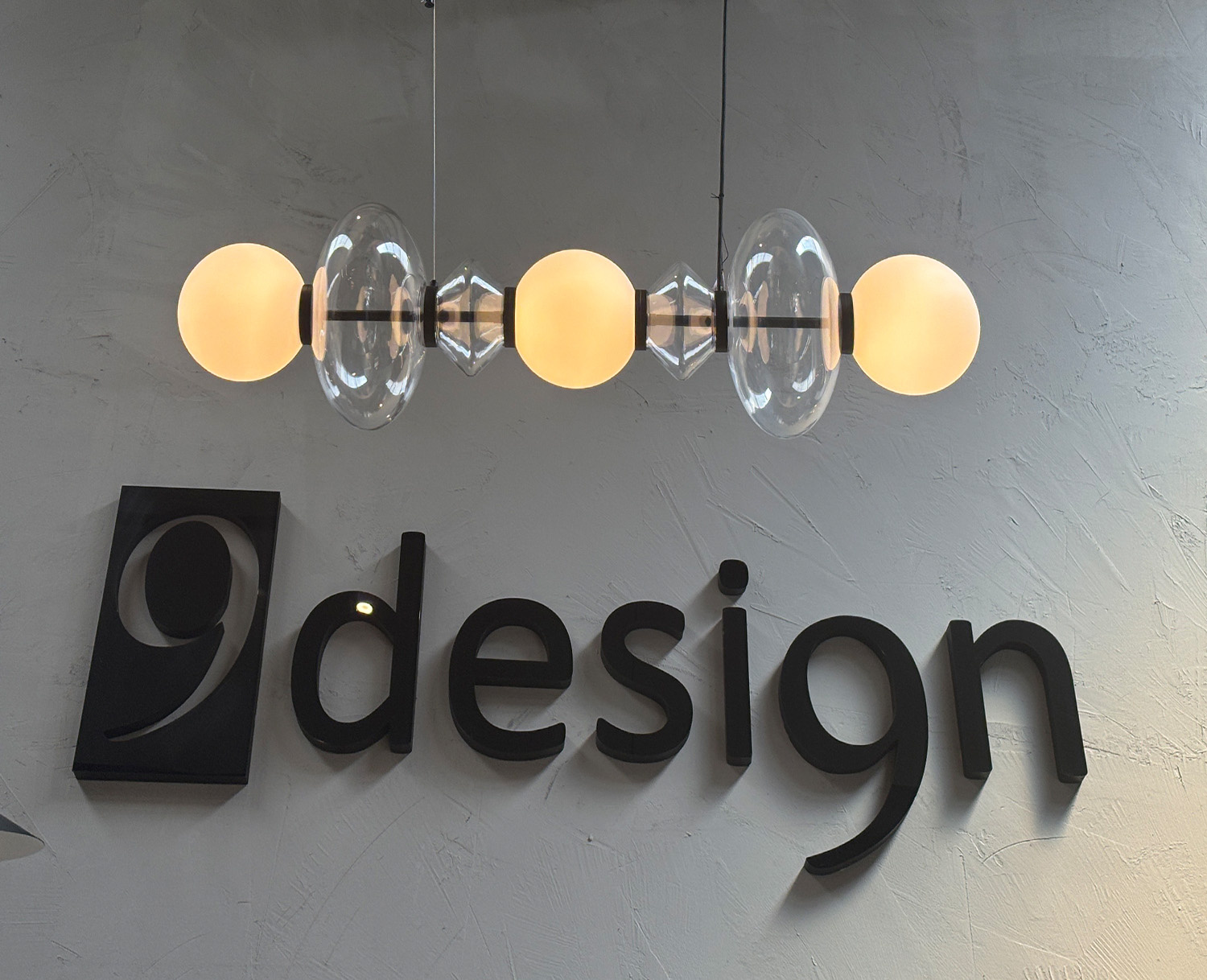 Aromas :: Mapi hanging lamp, width 117 cm, horizontal, milky-transparent