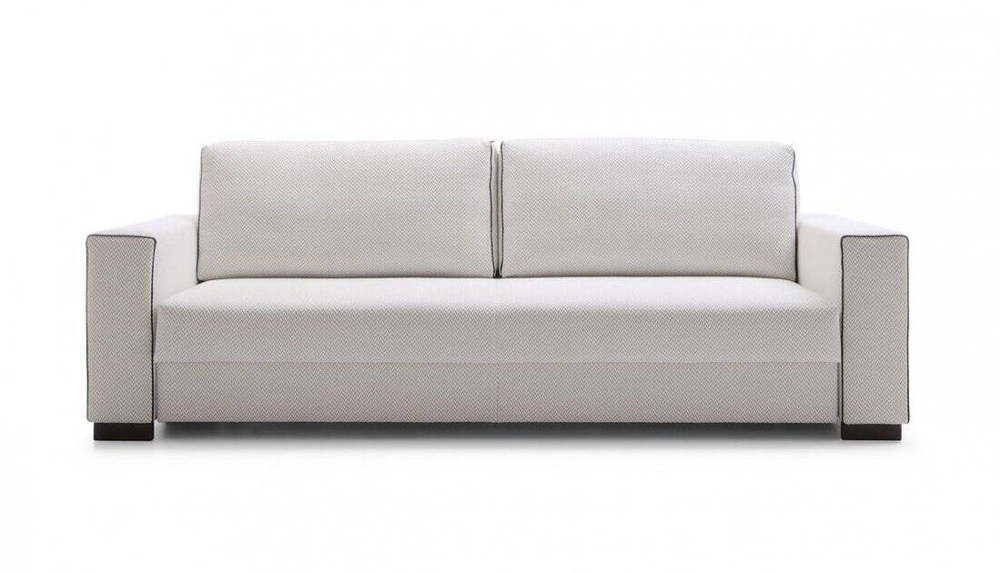 Z ekspozycji - Aris Concept :: Sofa z funkcją spania Time 3,5-osobowa szer. 243 cm zgaszona biel / czarna lamówka