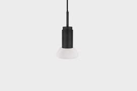 Anour :: Donya Onyx Moon hanging lamp, diameter 12 cm, black steel, onyx shade