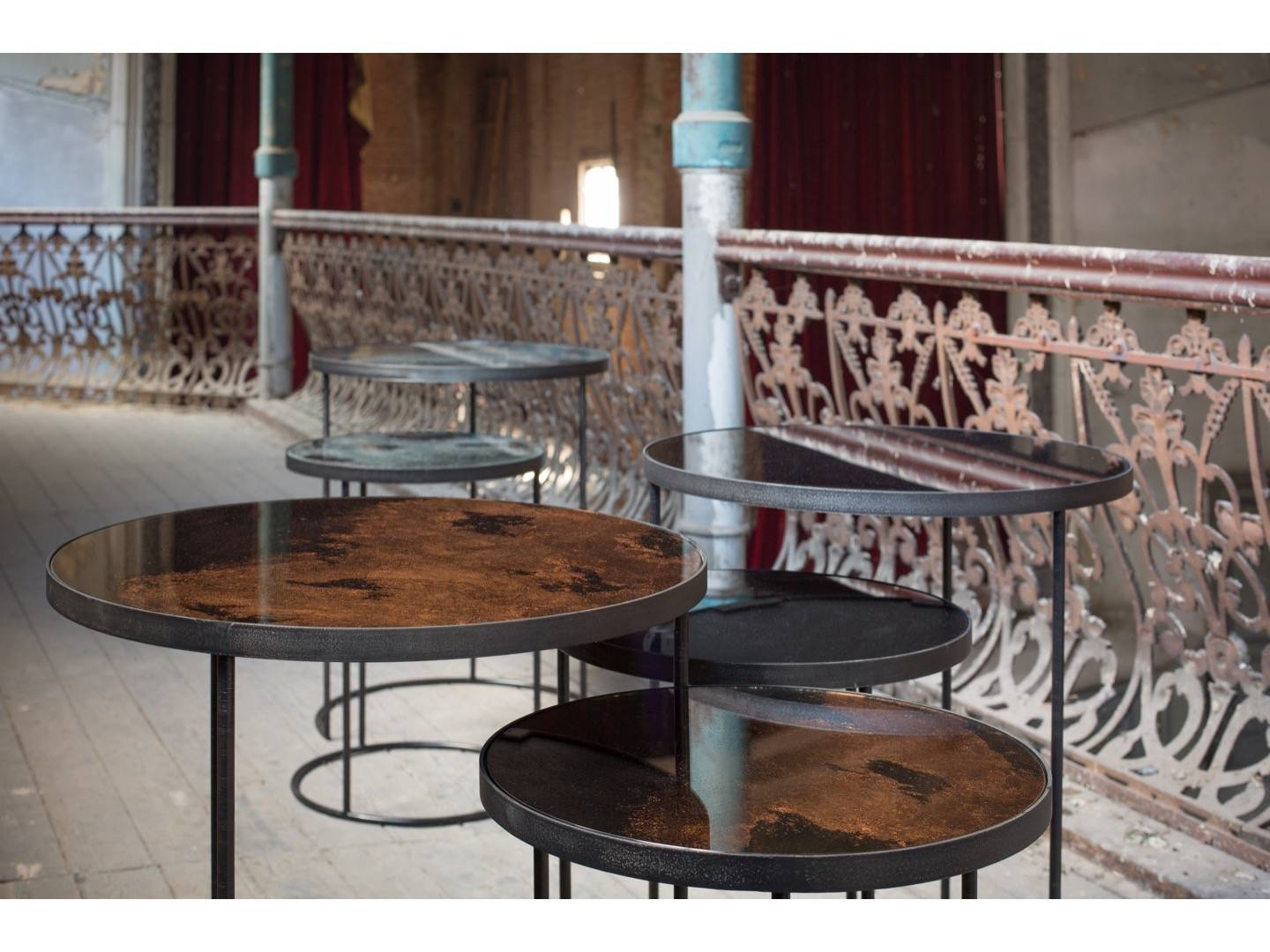 Ethnicraft :: Set of two Bronze Nesting coffee tables