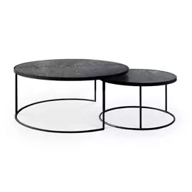 Ethnicraft :: Set of two table Charcoal Nesting