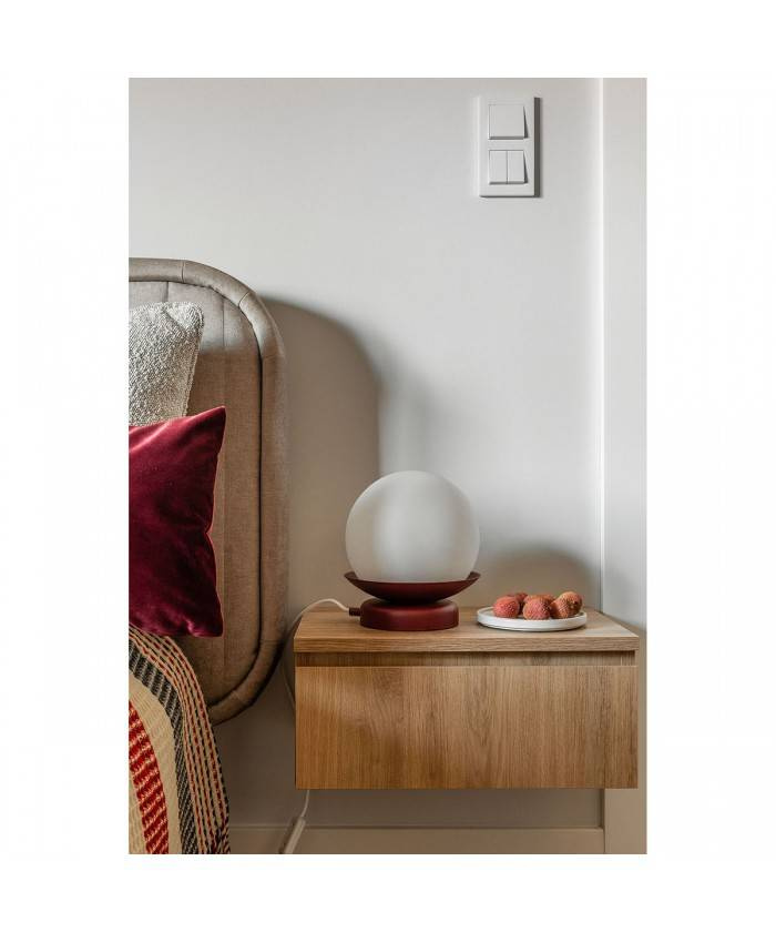 Ummo :: Kuul ST table lamp, burgundy, height 22.4 cm