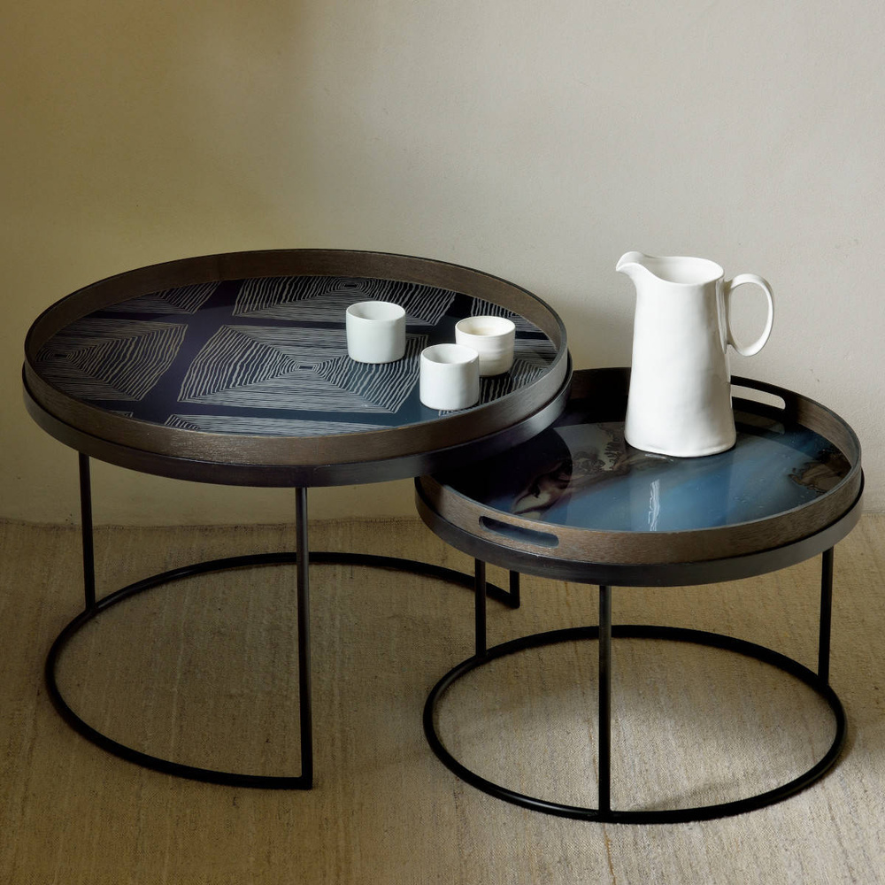 Ethnicraft :: Organic valet tray Slate Round 30 cm