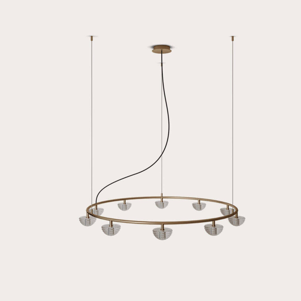 Aromas :: Hado 10 hanging lamp, diameter 90 cm, gold