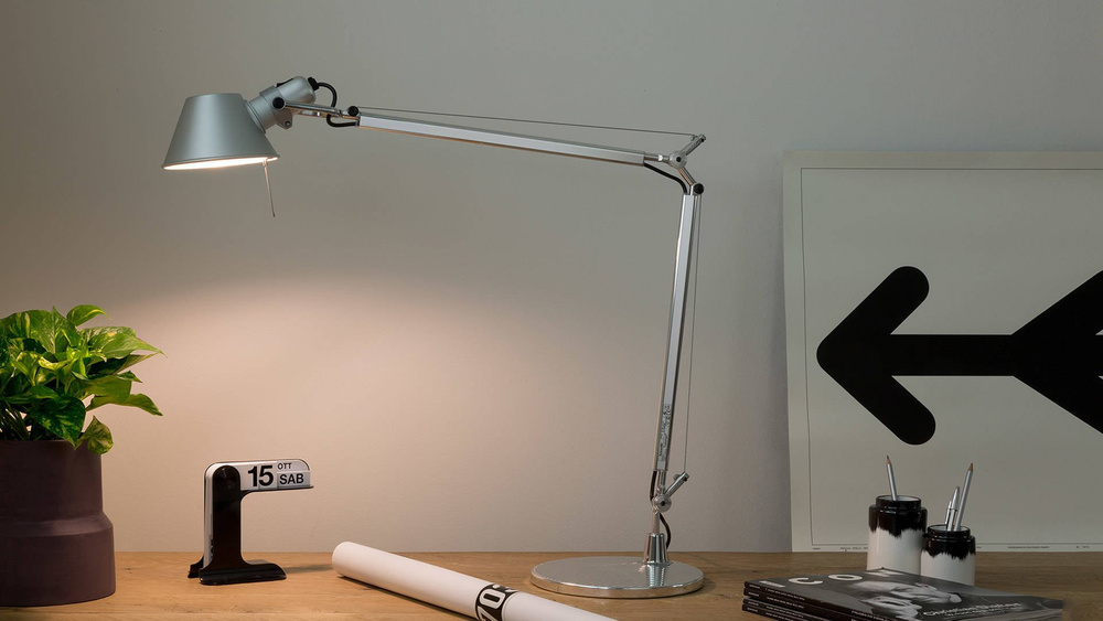 Artemide :: Desk lamp Tolomeo mini silver h 54 cm