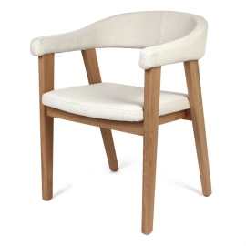 Claudie Design :: Linda upholstered chair, width 58.5 cm, white