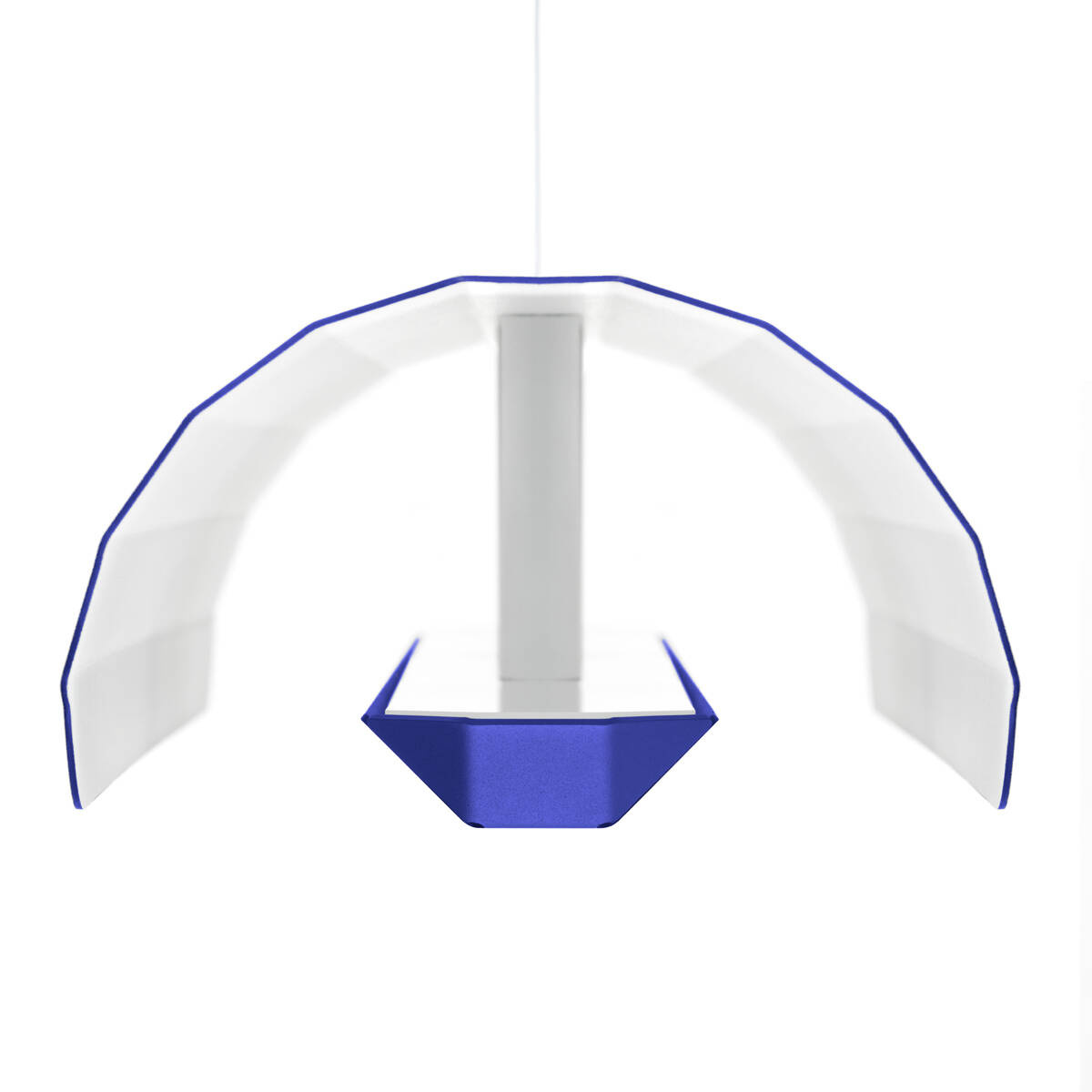 Kaspa :: Apolin linear pendant lamp, width 120 cm, cobalt and white